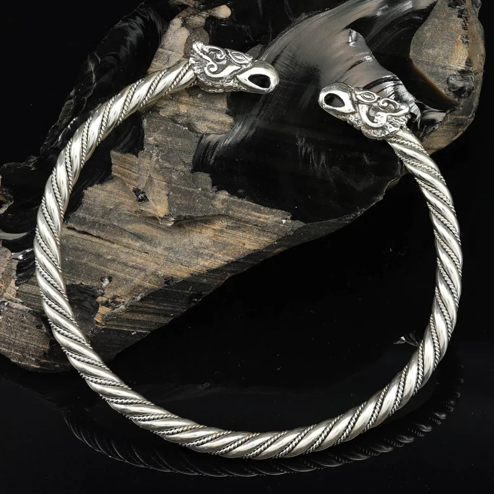 Odins Raben Armreif Silber 925/000 Wikinger Armschmuck Männer