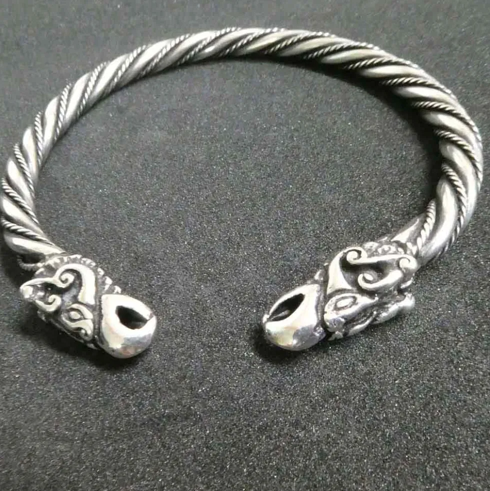 Odins Raben Armreif Silber 925/000 Wikinger Armschmuck Männer