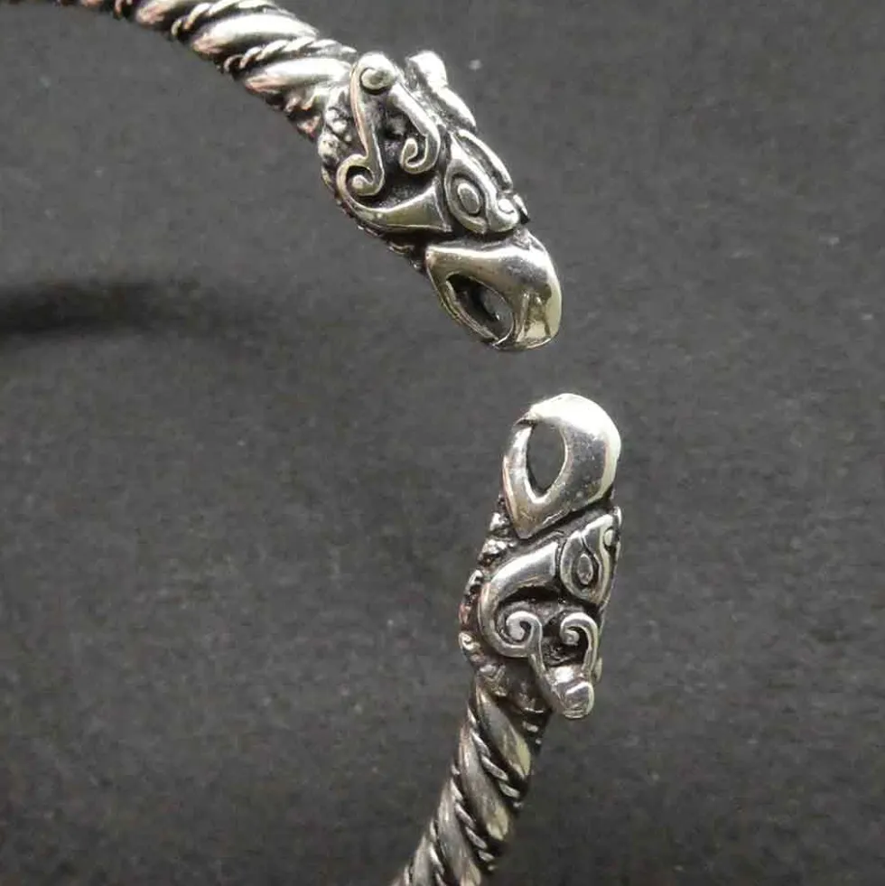 Odins Raben Armreif Silber 925/000 Wikinger Armschmuck Männer