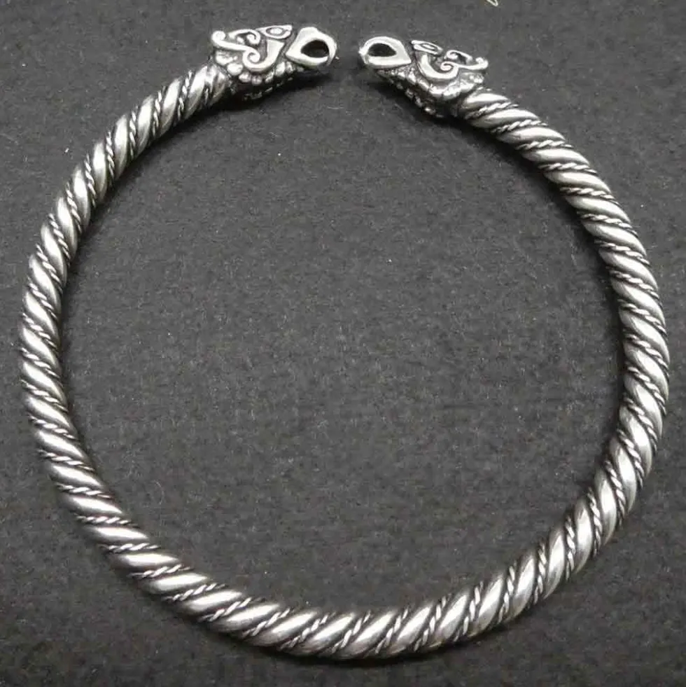 Odins Raben Armreif Silber 925/000 Wikinger Armschmuck Männer