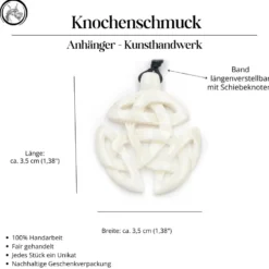 offene Dreifalt keltischer Schmuck aus Knochen