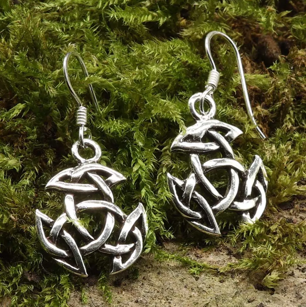 Offene Dreifalt Ohrhänger 925 Sterlingsilber (Paar)