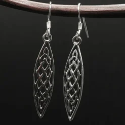 Ohrhänger Keltenknoten oval Sterlingsilber (Paar)