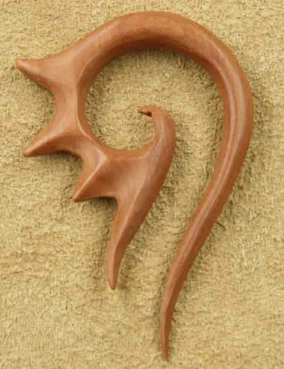 Ohrpiercing Holz Garuda Ohrschmuck geschnitzt