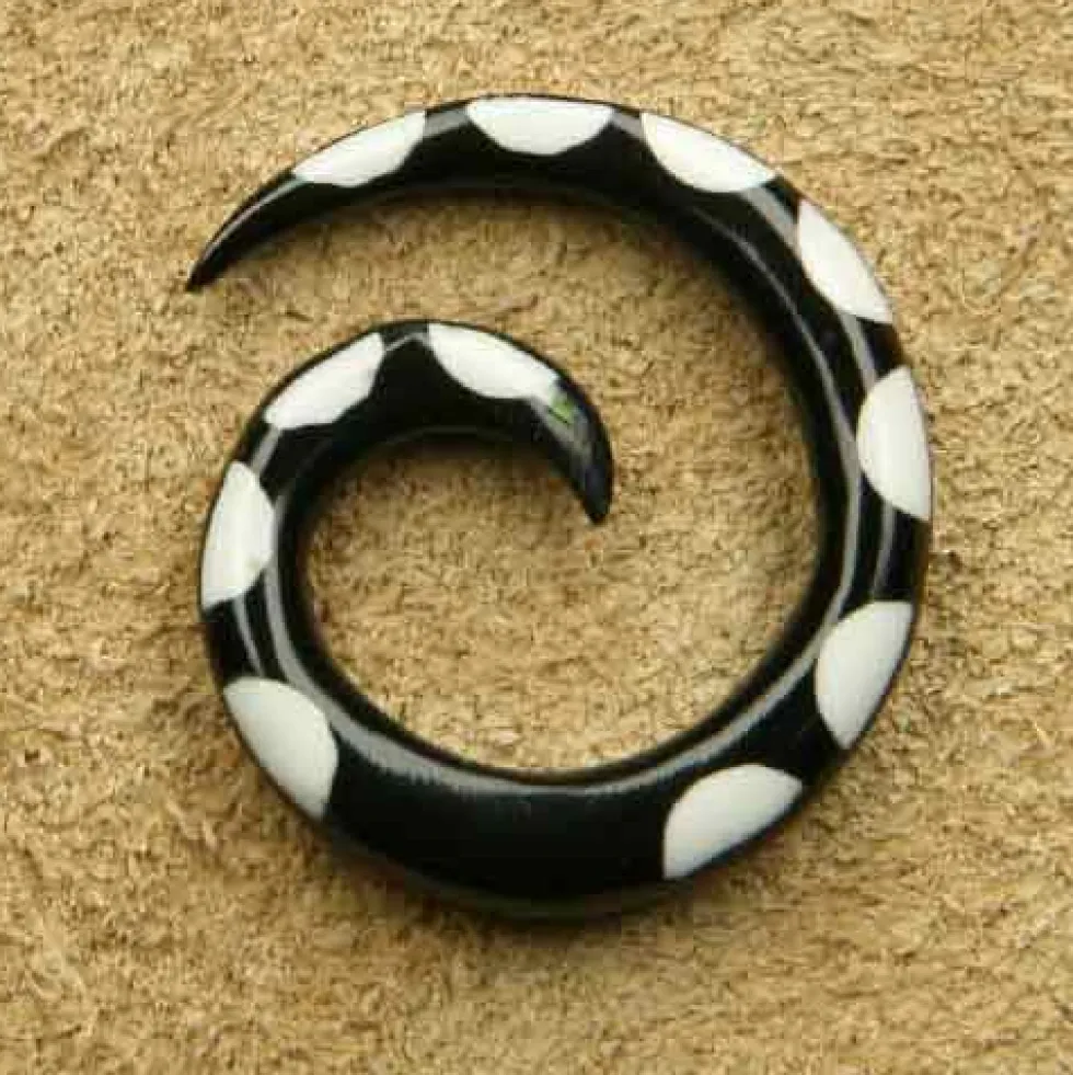 Ohrpiercing Spirale Horn weiß 2 -14 mm