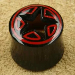 Ohrpiercing Star verziert Ohrplug 14 mm