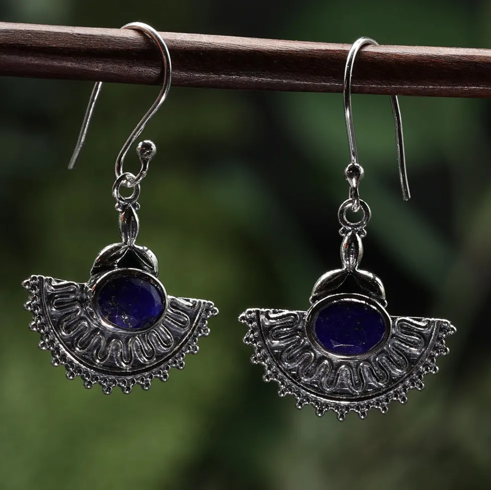 Ohrringe Lapislazuli Silber Ohrschmuck Steinschmuck Sterlingsilber
