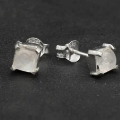 Ohrstecker Mondstein 925 Silber Ohrschmuck Paar