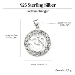 Om Schmuck Anhänger 925 Silber