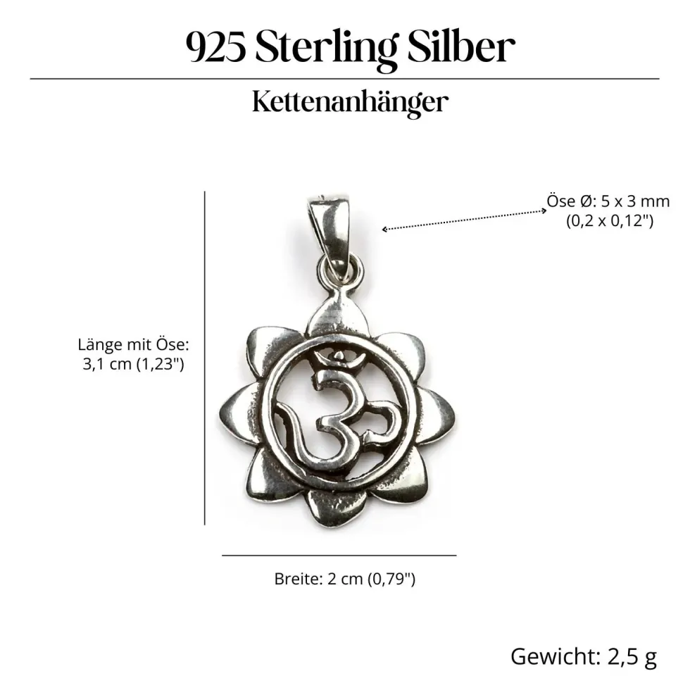 Om Schmuck Kettenanhänger 925 Silber