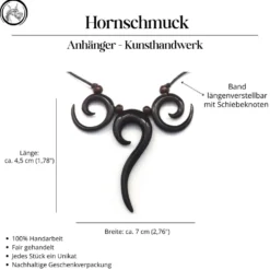 Onn Horn Collier Schmuck Horn Kunst handwerk