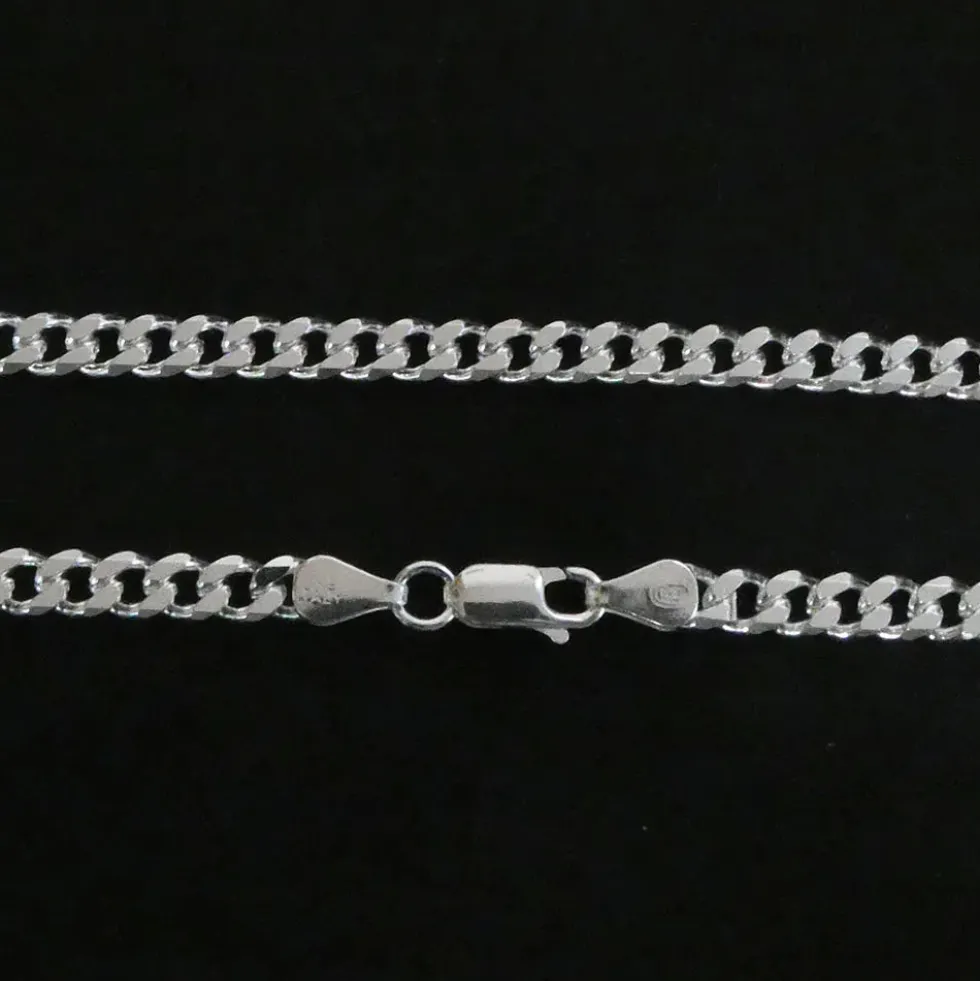 Panzerkette 5mm elegante Silberkette 925 Silber- Herren Halskette