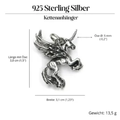 Pegasus Schmuck Anhänger aus Silber 925