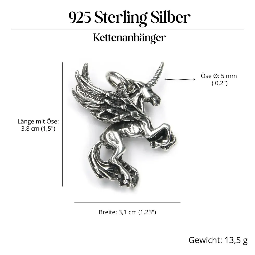 Pegasus Schmuck Anhänger aus Silber 925