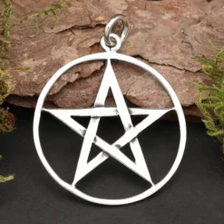 Pentagramm AnhÀnger Schmuck aus 925 Silber Hexenstern