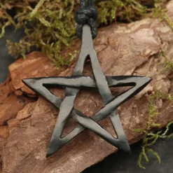 Pentagramm Hornschmuck Anhänger Kette