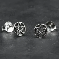 Pentagramm Ohrring 925 Silber Ohrschmuck