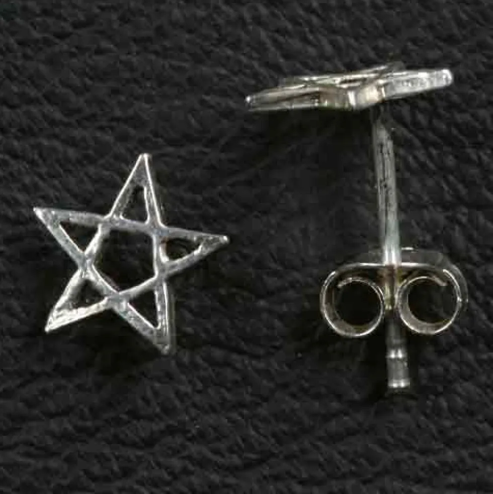 Pentagramm Ohrstecker 925 Silber Ohrschmuck