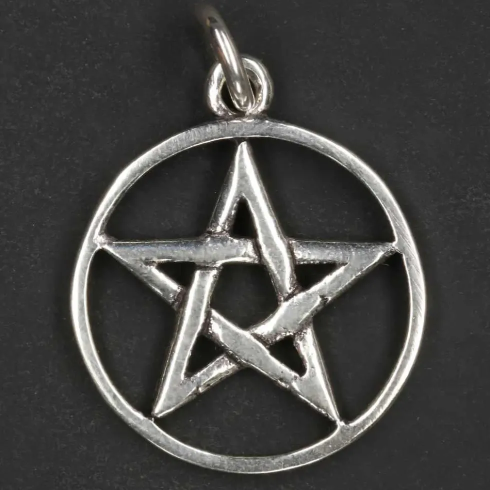 Pentagramm Schmuck Anhänger Silberschmuck Drudenfuß 925 Silber