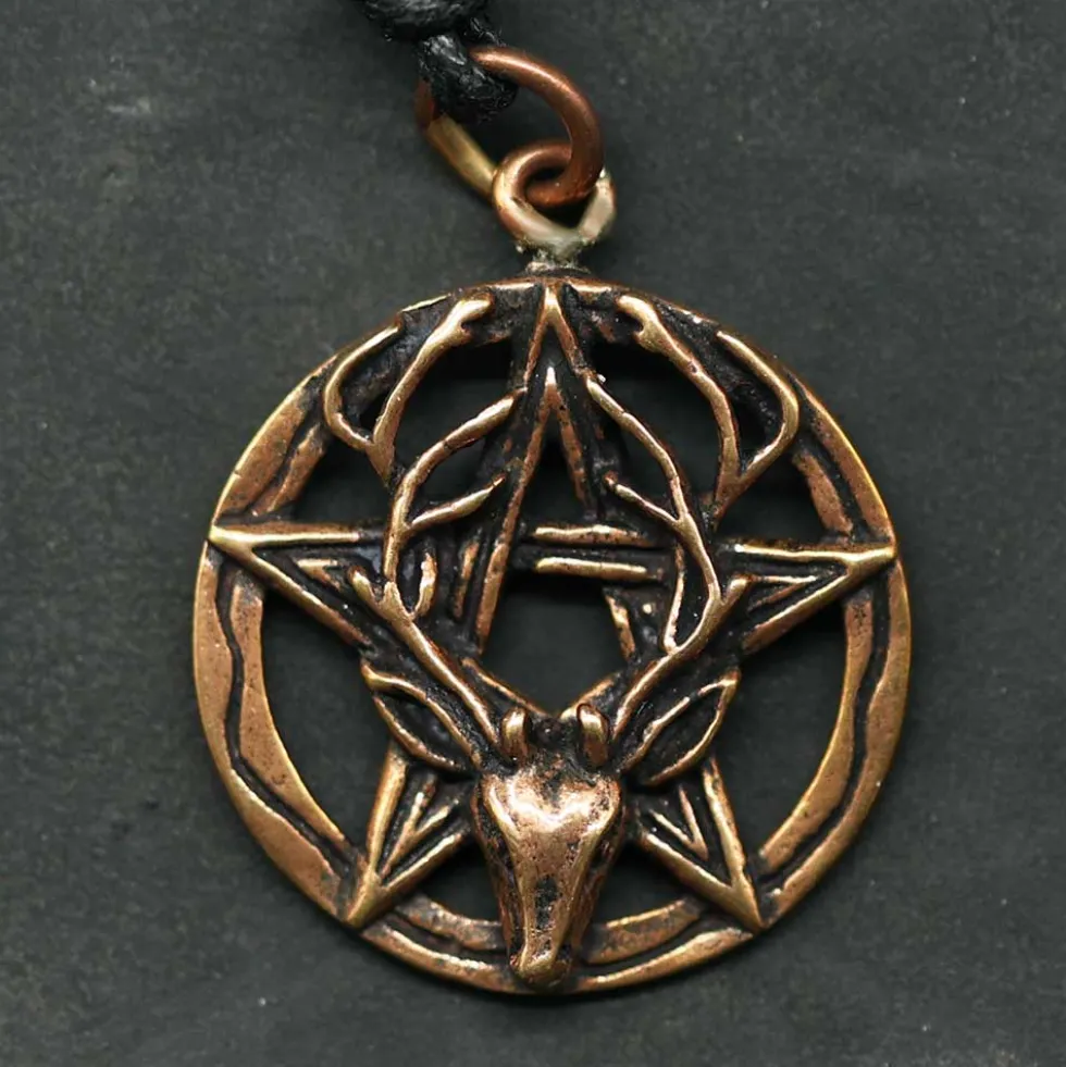 Pentagramm Schmuck Bronze Anhänger