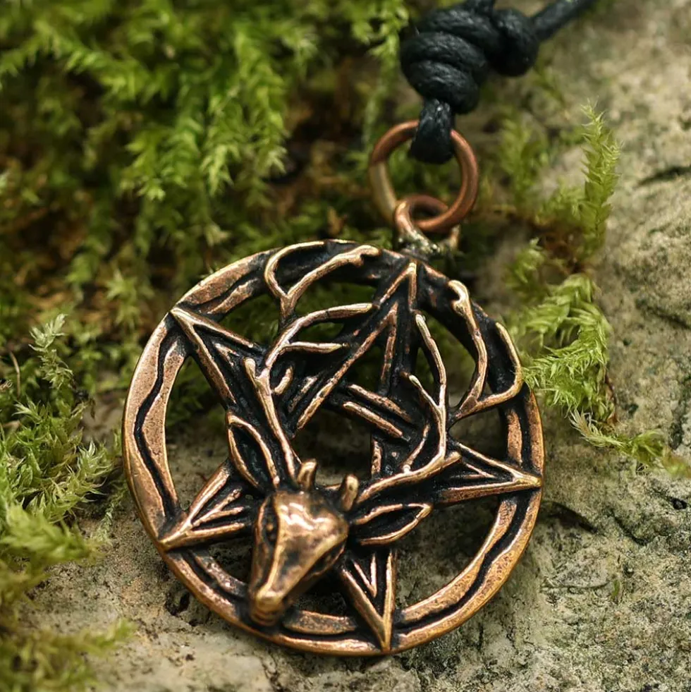 Pentagramm Schmuck Bronze Anhänger