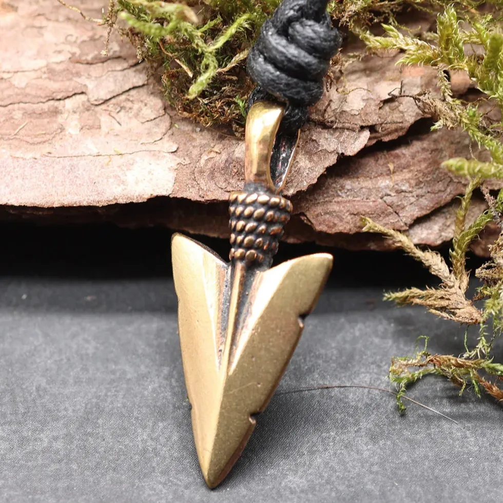 Pfeilspitze Schmuck Bronze Anhänger