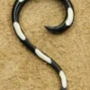 Piercing Haken weiß Horn 3mm Ohr Fleshtunnel