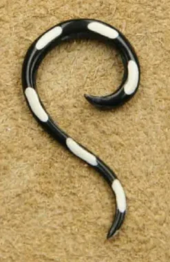 Piercing Haken weiß Horn 3mm Ohr Fleshtunnel