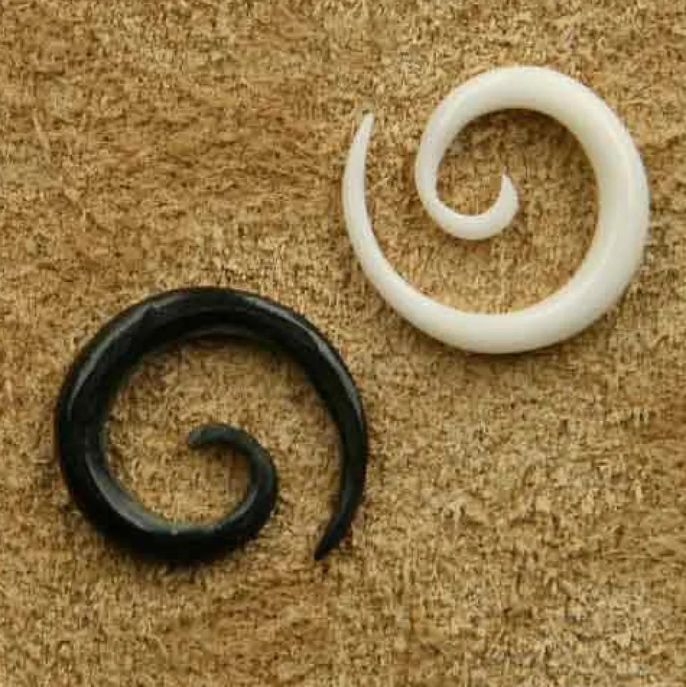 Piercing Ohr Spirale Dehnung Ohrpiercing 2 - 14mm Horn / Knochen