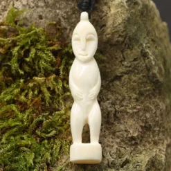 Primitiv Schmuck Anhänger aus Knochen Kette