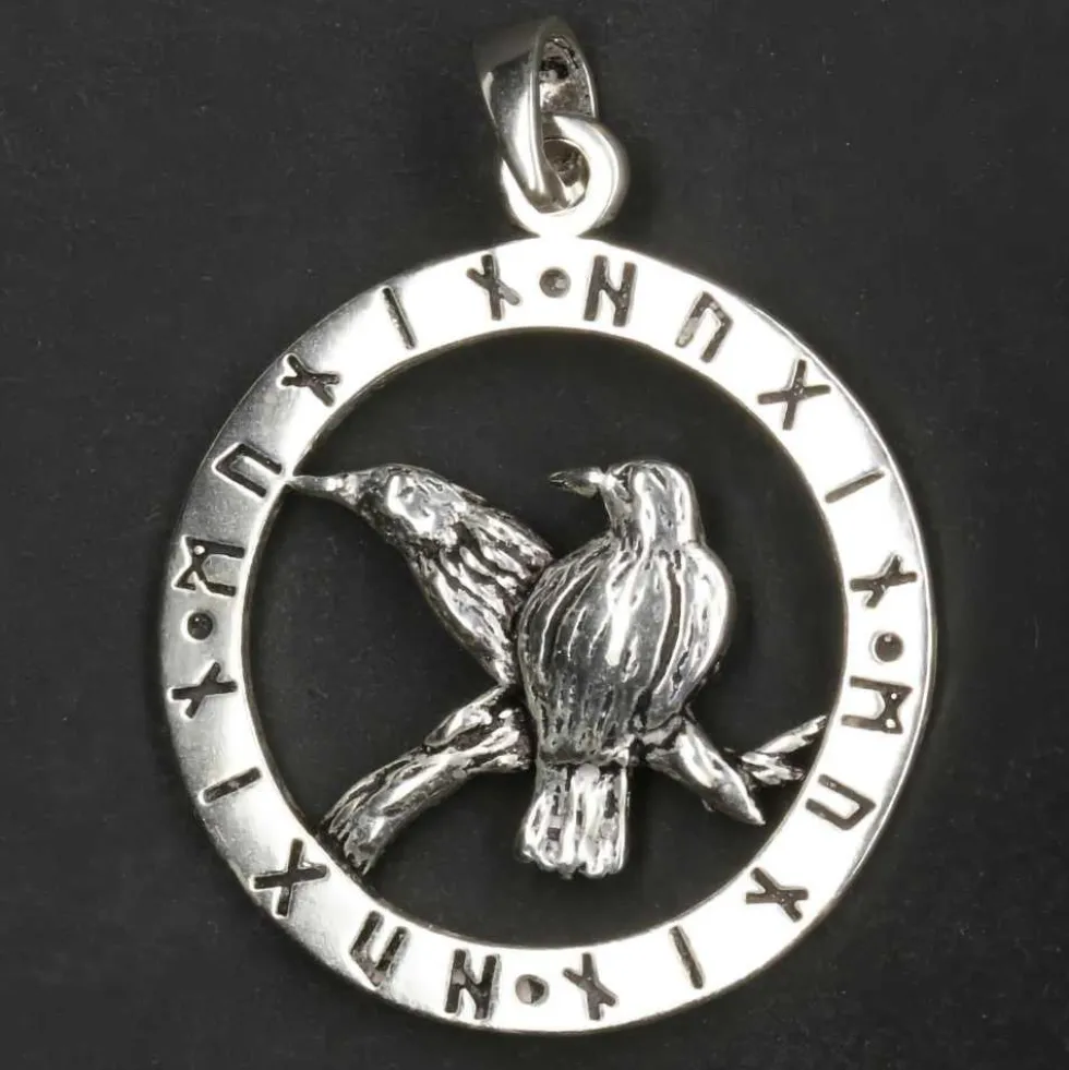 Raben Odins Schmuck Anhänger 925 Silber
