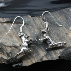 Ratte Ohrringe Schmuck Ohrhänger 925 Silber Paar