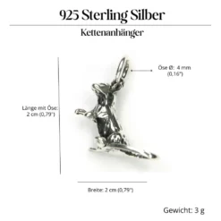 Ratte Schmuck Anhänger 925 Silber