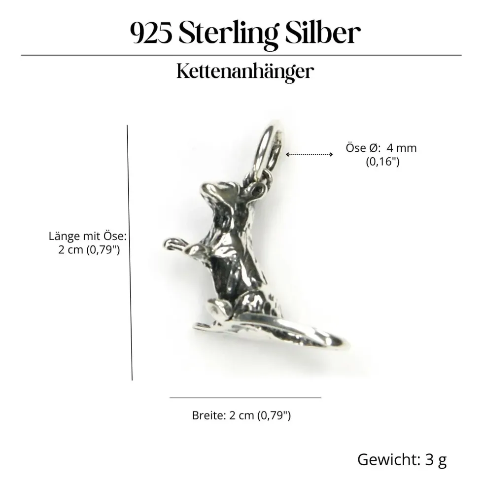 Ratte Schmuck Anhänger 925 Silber