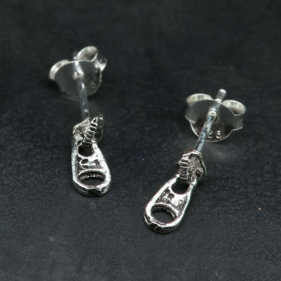 Reißverschluß klein Ohrstecker Sterlingsilber Ohrschmuck