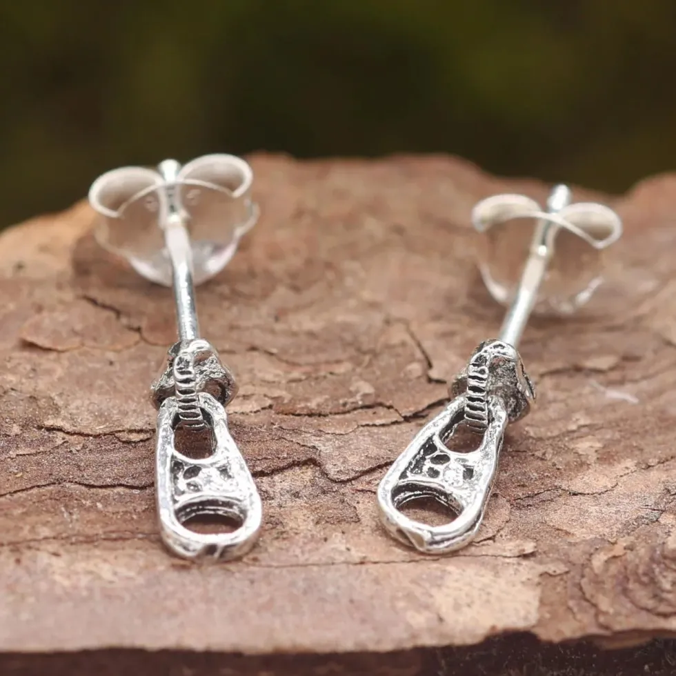 Reißverschluß klein Ohrstecker Sterlingsilber Ohrschmuck