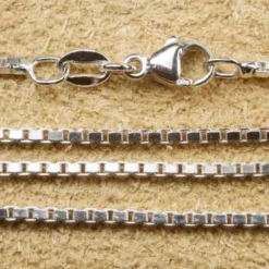 Rhodinierte Silberkette Venezianerkette 1,5mm 925 Silber diverse Längen