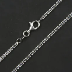 Rhodinierte Venezianerkette 2mm 925 Silber Kette