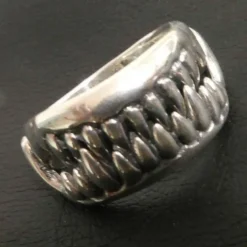 Ring Gebiss Schmuck Gothic 925 Silber Zähne