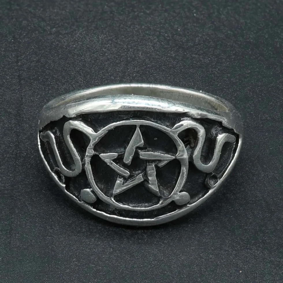 Ring Pentagramm 925er Silberschmuck