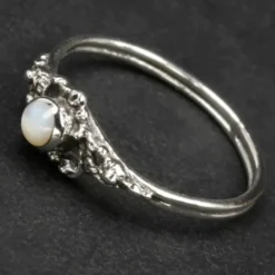 Ring Silber mit Perlmutt Steinschmuck Frauen Kinder 925 Silber