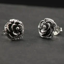 Rose 10mm Ohrstecker Sterlingsilber Ohrschmuck