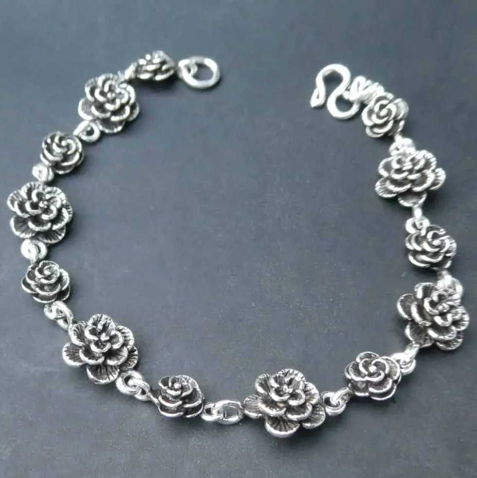 Rosen Armband Sterlingsilber Länge: 19cm 925 Silber