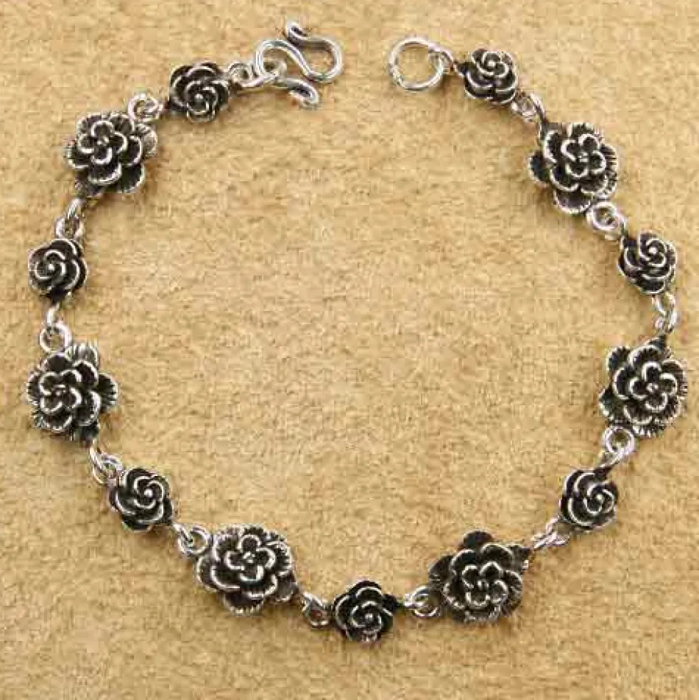 Rosen Armband Sterlingsilber Länge: 19cm 925 Silber