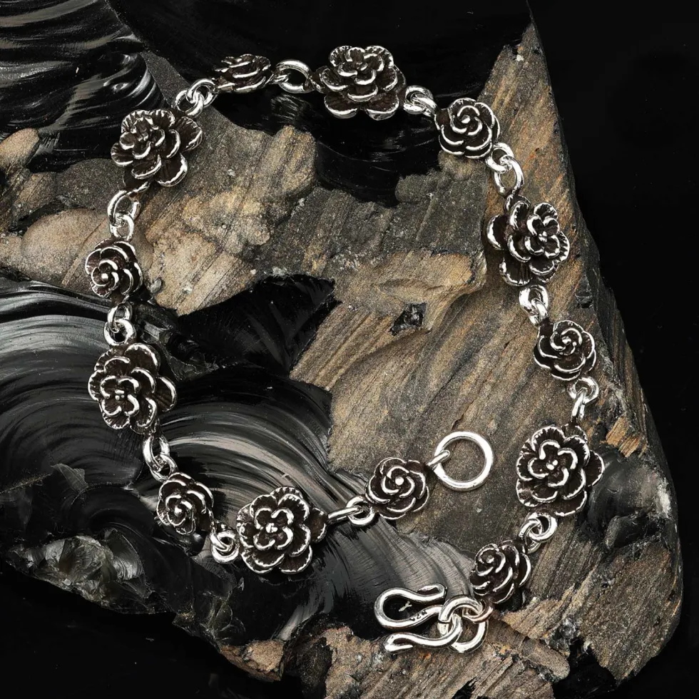 Rosen Armband Sterlingsilber Länge: 19cm 925 Silber