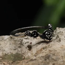 Rosen Ring Schmuck Röschen Silber Damen Kinder Silbering 925 Silber
