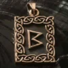 Rune Bronze Schmuck berkano Anhänger älteres Futhark