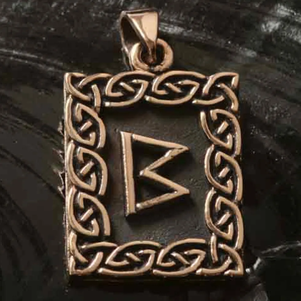 Rune Bronze Schmuck berkano Anhänger älteres Futhark