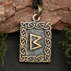 Rune Bronze Schmuck berkano Anhänger älteres Futhark