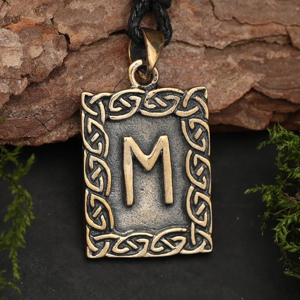 Rune Bronze Schmuck ehwo Anhänger älteres Futhark